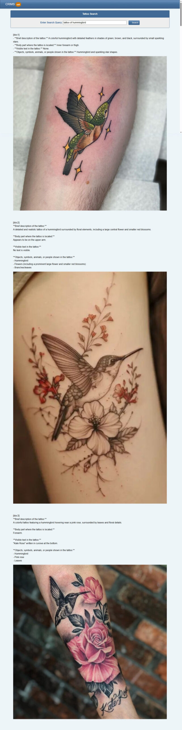 arms with tattoos of birds and flowers